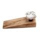 2 Pieces Golden Leaf Flower Square Ceramic Wooden Door Stopper